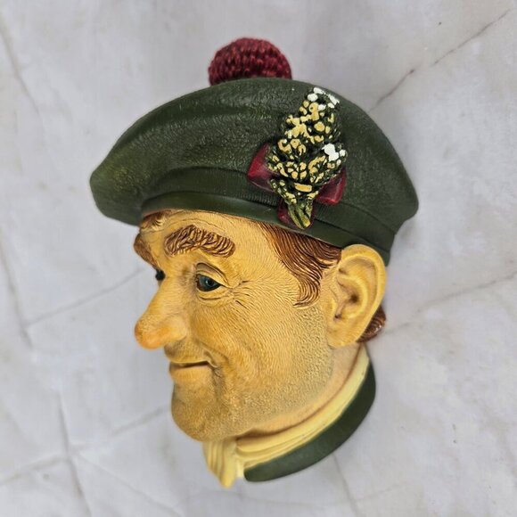 Vintage Bossons Head "Jock" 1969 Chalkware Wall Hanging 3D Discontinued - Picture 2 of 11